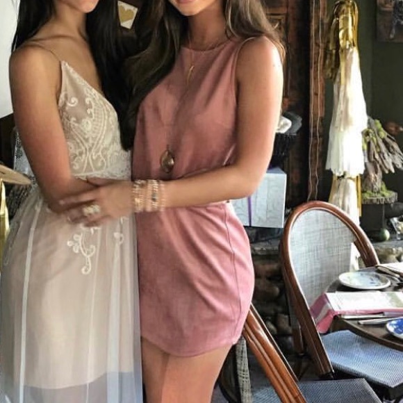 Dresses & Skirts - Pink Suede Dress